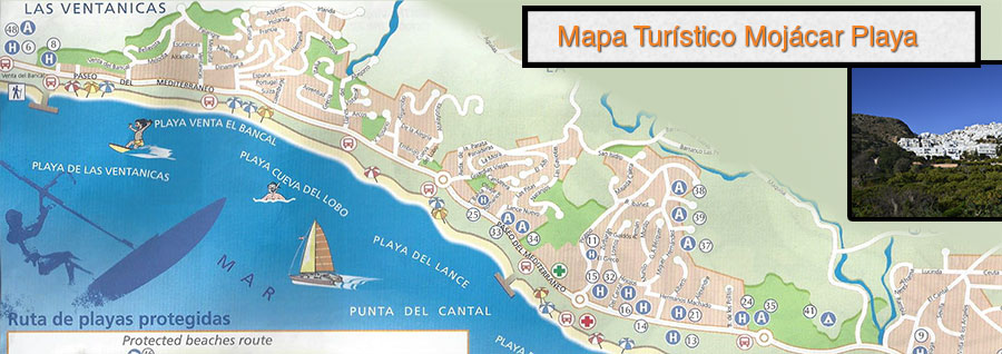 mapa turístico Mojácar playa